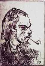 Dessin de Paul Verlaine par Regamey Dessin de Paul Verlaine par Regamey