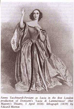 Fanny Tacchinardi Persiani in Lucia di Lammermoor - Edward Morton (1839) Fanny Tacchinardi Persiani in Lucia di Lammermoor - Edward Morton (1839)