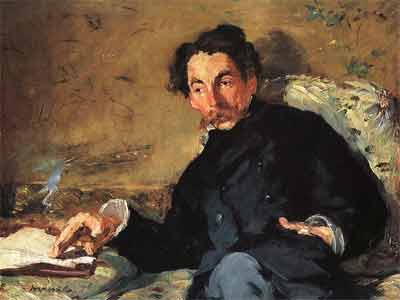 STEPHANE MALLARM Stephane (1842-1898) : N'est-il que ftes publiques : j'en sais de retires aussi. (Mallarm) Portrait de Manet