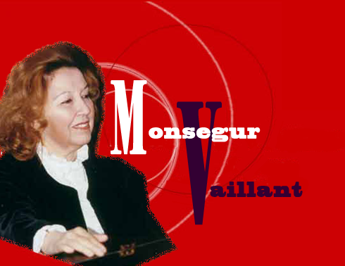 Monsegur Vaillant sings to her own accompaniment Schubert (Die Schone Mullerin, Winterreise, Die Forelle), Schumann (Liederkreis, Dichterliebe, Frauenliebe und Leben), Gabriel Fauré - Verlaine (Les Mélodies de Venise, La Bonne Chanson), Opera Arias (Juliette, Marguerite, La Contessa, Norma, Violetta, Isolde), Rachmaninoff (Romances), Mirèio (Gounod's Opera Mireille in the Provençal language).La Canso de Gasto Febus à Frédéric Mistral, Gabriel Fauré, Musician of the Ariège