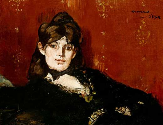 Berthe Morisot allonge, Manet