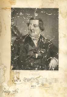 Gioacchino Antonio Rossini (1792 - 1868), Italian composer. Original Artwork: Lithograph by A Lemoine after a photograph taken by Erwin of Paris in 1861.